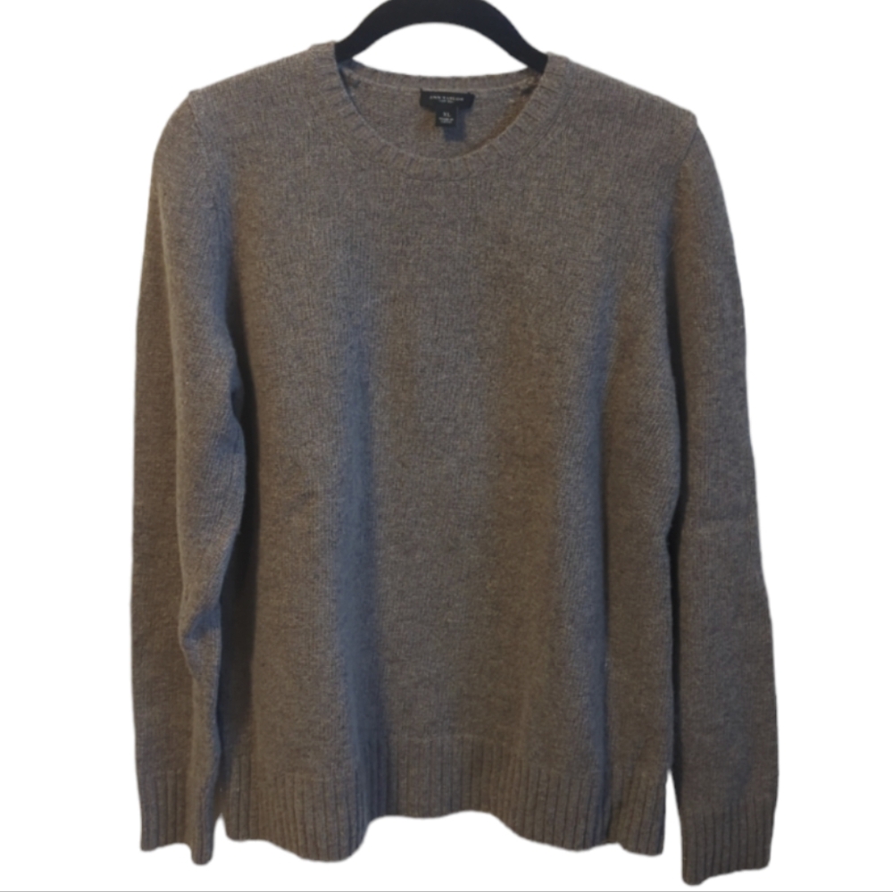 Ann Taylor Taupe/Gray Crew Neck Sweater Fits Size Medium